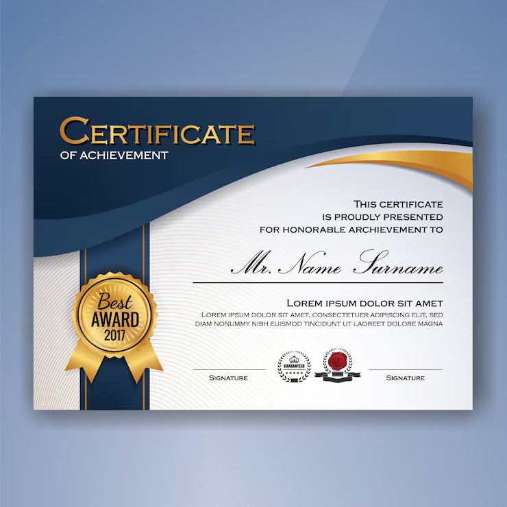 Certificates